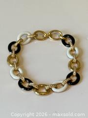 MaxSold Auction: 18K Gold + Enamel + Diamond Bracelet  - Toronto (Ontario, Canada) PARTNER MANAGED Estate Sale Online Auction -  Esander Drive (STORAGE)