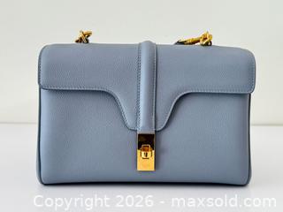 MaxSold Auction: Celine Teen Soft 16 in Pastel Blue Calf Skin Leather COA  - Toronto (Ontario, Canada) PARTNER MANAGED Estate Sale Online Auction -  Esander Drive (STORAGE)