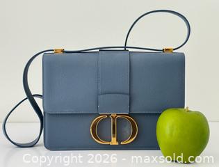 MaxSold Auction: Christian Dior 30 Montaigne Flap Bag in Blue Calfskin COA  - Toronto (Ontario, Canada) PARTNER MANAGED Estate Sale Online Auction -  Esander Drive (STORAGE)
