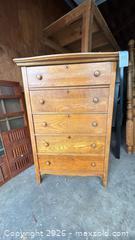 MaxSold Auction: Antique Oak 5-Drawer Dresser/Chest of Drawers - San Jose (California, USA) PARTNER MANAGED Estate Sale Online Auction - Union Avenue