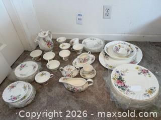 MaxSold Auction: Arcadia Bone China Floral Tea and Dinner Service - San Jose (California, USA) PARTNER MANAGED Estate Sale Online Auction - Union Avenue