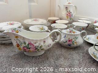 MaxSold Auction: Arcadia Bone China Floral Tea and Dinner Service - San Jose (California, USA) PARTNER MANAGED Estate Sale Online Auction - Union Avenue