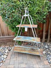MaxSold Auction: Vintage Industrial Metal & Wood 3-Tier Plant Stand - San Jose (California, USA) PARTNER MANAGED Estate Sale Online Auction - Union Avenue