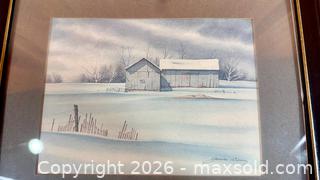 MaxSold Auction: February Morning by James Bessey Framed Print - Hamilton (Ontario, Canada) SELLER MANAGED Estate Sale Online Auction - Gertrude Street