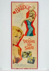 MaxSold Auction: Framed Vintage Movie Poster "A Woman Like Satan"  - Toronto (Ontario, Canada) SELLER MANAGED Downsizing Online Auction - Nassau Street