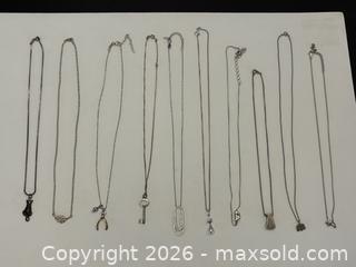 MaxSold Auction: 10 Sterling Silver Necklaces - North Vancouver (British Columbia, Canada) PARTNER MANAGED Downsizing Online Auction - 14th Street West