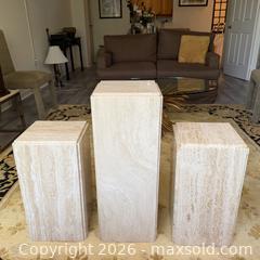 MaxSold Auction: Marble pedestals  - Toronto (Ontario, Canada) SELLER MANAGED Estate Sale Online Auction - Millwood Road (CONDO)