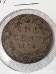 MaxSold Auction: 1909 Canada Large Cent Coin Toned - Kingston (Ontario, Canada) SELLER MANAGED Reseller Online Auction - Railway Street