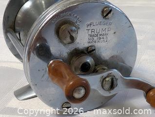 MaxSold Auction: Antique "TRUMP" bait Castor Fishing Reel - Kingston (Ontario, Canada) SELLER MANAGED Reseller Online Auction - Railway Street