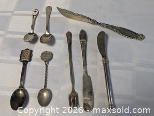 MaxSold Auction: Butter knives and spoon lot Silver plated  - Kingston (Ontario, Canada) SELLER MANAGED Reseller Online Auction - Railway Street