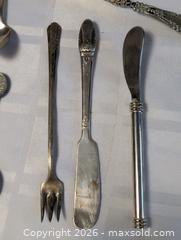 MaxSold Auction: Butter knives and spoon lot Silver plated  - Kingston (Ontario, Canada) SELLER MANAGED Reseller Online Auction - Railway Street