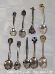 MaxSold Auction: Lot of 9 Silver plated Collector spoons  - Kingston (Ontario, Canada) SELLER MANAGED Reseller Online Auction - Railway Street