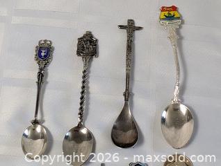MaxSold Auction: Lot of 9 Silver plated Collector spoons  - Kingston (Ontario, Canada) SELLER MANAGED Reseller Online Auction - Railway Street