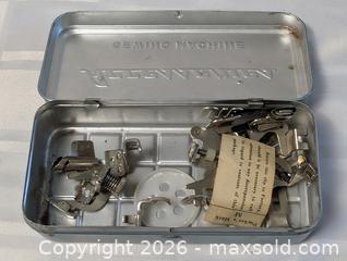 MaxSold Auction: Sewing Machine parts Tin lot - Kingston (Ontario, Canada) SELLER MANAGED Reseller Online Auction - Railway Street