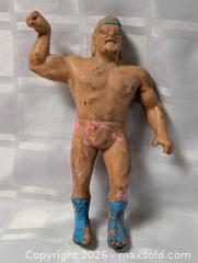 MaxSold Auction: Worn beat up Wrestler Rubber Figure  - Kingston (Ontario, Canada) SELLER MANAGED Reseller Online Auction - Railway Street