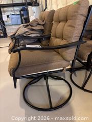 MaxSold Auction: Four Swivel Rocking Chairs with Metal Frames and Cushioned Seats - Belleville (Ontario, Canada) PARTNER MANAGED Downsizing Online Auction - Hazel Court