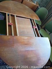MaxSold Auction: Mid-Century Modern Dining Table with Six Chairs - Oshawa (Ontario, Canada) SELLER MANAGED Moving Online Auction - Fox Street (STORAGE)
