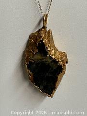 MaxSold Auction: 14K GOLD Chain with LABRADORITE Stone Gold-Tone Pendant - Marked  - Toronto (Ontario, Canada) SELLER MANAGED Reseller Online Auction - Chesswood Drive