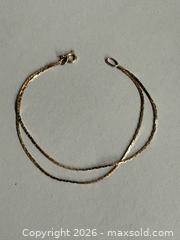 MaxSold Auction: 14K GOLD Dbl-Strand Bracelet - Marked  - Toronto (Ontario, Canada) SELLER MANAGED Reseller Online Auction - Chesswood Drive