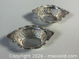 MaxSold Auction: Pair of BIRKS STERLING SILVER Pierced Nut Dishes - Marked  - Toronto (Ontario, Canada) SELLER MANAGED Reseller Online Auction - Chesswood Drive