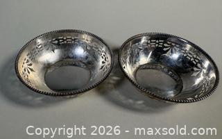 MaxSold Auction: Pair of STERLING SILVER Pierced Nut Dishes - Marked  - Toronto (Ontario, Canada) SELLER MANAGED Reseller Online Auction - Chesswood Drive