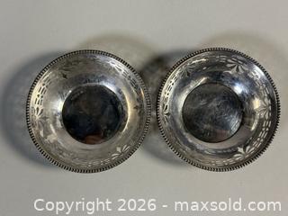 MaxSold Auction: Pair of STERLING SILVER Pierced Nut Dishes - Marked  - Toronto (Ontario, Canada) SELLER MANAGED Reseller Online Auction - Chesswood Drive