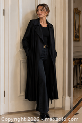 MaxSold Auction: Gucci Black Pleated 100% Silk Trench Coat, Size 38 - Toronto (Ontario, Canada) SELLER MANAGED Moving Online Auction - Kennedy Road (STORAGE)