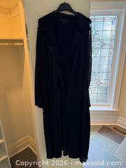 MaxSold Auction: Gucci Black Pleated 100% Silk Trench Coat, Size 38 - Toronto (Ontario, Canada) SELLER MANAGED Moving Online Auction - Kennedy Road (STORAGE)