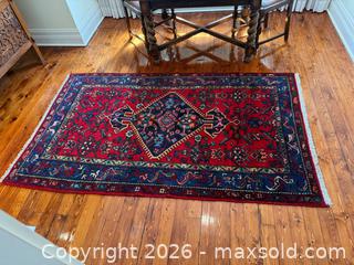 MaxSold Auction: Hand Made Wool and Silk Persian Rug- 7.5ft x 4.3ft - Toronto (Ontario, Canada) SELLER MANAGED Moving Online Auction - Kennedy Road (STORAGE)