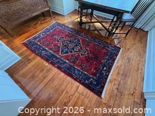 MaxSold Auction: Hand Made Wool and Silk Persian Rug- 7.5ft x 4.3ft - Toronto (Ontario, Canada) SELLER MANAGED Moving Online Auction - Kennedy Road (STORAGE)