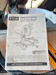 MaxSold Auction: Ryobi 10” Compound Mitre Saw  - Georgian Bluffs (Ontario, Canada) SELLER MANAGED Downsizing Online Auction - Highway 6