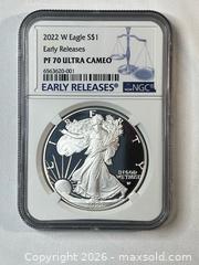 MaxSold Auction: 2022 W American Silver Eagle 1 oz Silver NGC Early Releases - Winter Haven (Florida, USA) SELLER MANAGED Estate Sale Online Auction -  6th Street North West