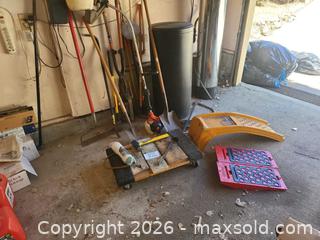 MaxSold Auction: Mixed Garden/Yard Tools Lot — Shovels, Rakes, Trimmer, Metal Car Ramps - Morgan Hill (California, USA) PARTNER MANAGED Estate Sale Online Auction - Holiday Drive