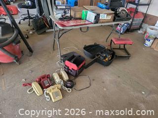MaxSold Auction: Mixed Lot: Tools, Vintage Telephones, Jaguar Storage Boxes & Accessories - Morgan Hill (California, USA) PARTNER MANAGED Estate Sale Online Auction - Holiday Drive