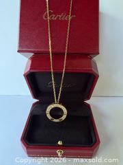 MaxSold Auction: 18k Cartier Gold + Diamond LOVE Necklace  - Toronto (Ontario, Canada) PARTNER MANAGED Estate Sale Online Auction -  Chestnut Park