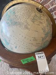 MaxSold Auction: Cram's Imperial World Globe on Wooden Stand - South Frontenac (Ontario, Canada) PARTNER MANAGED Downsizing Online Auction - Arthur Court Lane