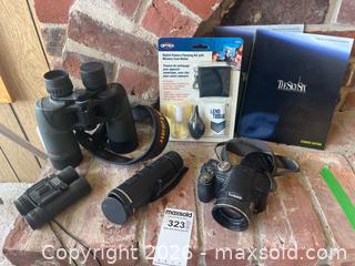MaxSold Auction: Photography and Optics Set with Tripod, Camera, and Binoculars - South Frontenac (Ontario, Canada) PARTNER MANAGED Downsizing Online Auction - Arthur Court Lane