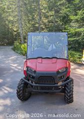 MaxSold Auction: Polaris Ranger Utility Vehicle with Red Body and Black Trim, 4XARH45A1BB416601 - South Frontenac (Ontario, Canada) PARTNER MANAGED Downsizing Online Auction - Arthur Court Lane