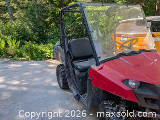 MaxSold Auction: Polaris Ranger Utility Vehicle with Red Body and Black Trim, 4XARH45A1BB416601 - South Frontenac (Ontario, Canada) PARTNER MANAGED Downsizing Online Auction - Arthur Court Lane
