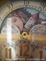 MaxSold Auction: Colonial Mahogany Grandfather Clock with Moon Phase Dial - Winter Haven (Florida, USA) PARTNER MANAGED Estate Sale Online Auction - Jardin Lane
