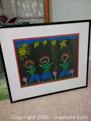 MaxSold Auction: Stained Glass Panel, Framed Children's Art & Landscape Painting (R) - Winter Haven (Florida, USA) PARTNER MANAGED Estate Sale Online Auction - Jardin Lane
