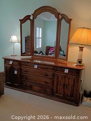 MaxSold Auction: Traditional Medium Brown Dresser with Tri-Fold Mirror - Winter Haven (Florida, USA) PARTNER MANAGED Estate Sale Online Auction - Jardin Lane