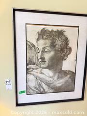 MaxSold Auction: 2 Prints: Pixelated Stylized Abe Lincoln, Michelangelo Style Sketch B - Toronto (Ontario, Canada) Estate Sale Online Auction - Sparkhall Avenue
