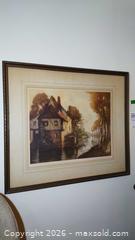 MaxSold Auction: Framed Vintage Landscape River Print, Signed B - Toronto (Ontario, Canada) Estate Sale Online Auction - Sparkhall Avenue