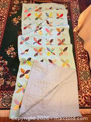 MaxSold Auction: Light Blue Appliqué Floral Quilt B - Toronto (Ontario, Canada) Estate Sale Online Auction - Sparkhall Avenue
