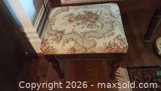 MaxSold Auction: Victorian Ornate Wood & Fabric Footstool B - Toronto (Ontario, Canada) Estate Sale Online Auction - Sparkhall Avenue