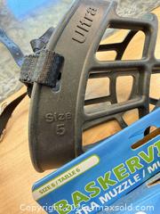MaxSold Auction: Baskerville Muzzle (Sizes 5 & 6) with Grooming Gloves & Shedding Tool - Saanich (British Columbia, Canada) SELLER MANAGED Downsizing Online Auction - Sunnygrove Place