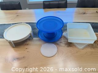 MaxSold Auction: Tupperware Plastic Food Containers, multipurpose serving tiered container & Lids (7 pcs) - Saanich (British Columbia, Canada) SELLER MANAGED Downsizing Online Auction - Sunnygrove Place