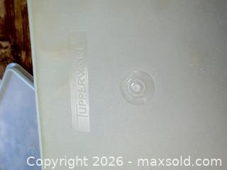 MaxSold Auction: Tupperware Plastic Food Containers, multipurpose serving tiered container & Lids (7 pcs) - Saanich (British Columbia, Canada) SELLER MANAGED Downsizing Online Auction - Sunnygrove Place