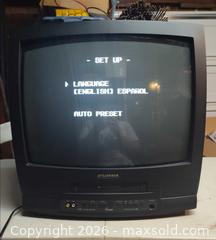 MaxSold Auction: 19" Sylvania CRT Color Tv with Built-in VHS Player (Works) - Walworth (New York, USA) SELLER MANAGED Downsizing Online Auction - High Street